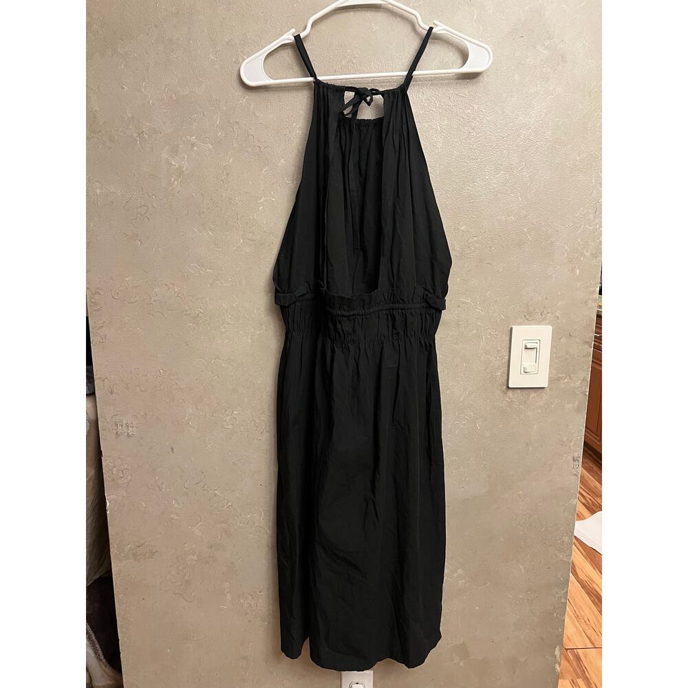 Zara Trafaluc Black Halter Open Back Cutout Midi Dress Small - Picture 10 of 16